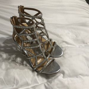 Aldo Shoes - Size 7 open toe silver heels Aldo Shoes - Size 7 open toe silver heels